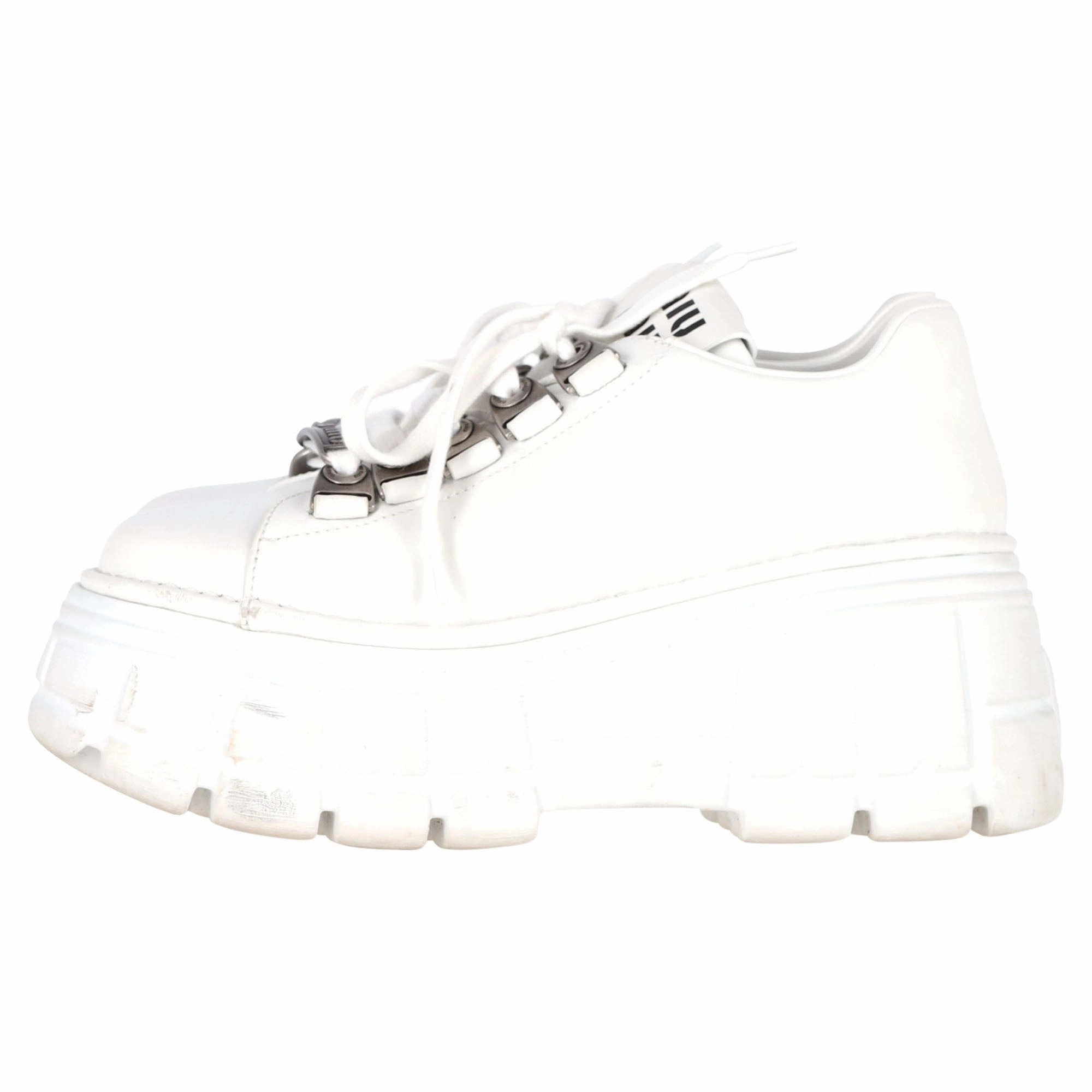 Rockport Sneakers Miu Miu Platform Lace-Up Sneakers in White Leather