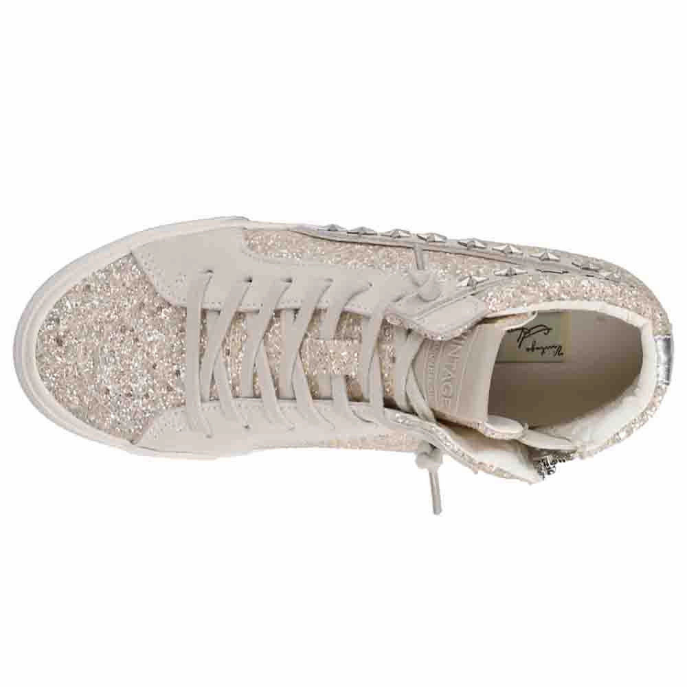 Hailey Glitter High Top Lace Up Sneakers Best Sneakers For Heel Spur