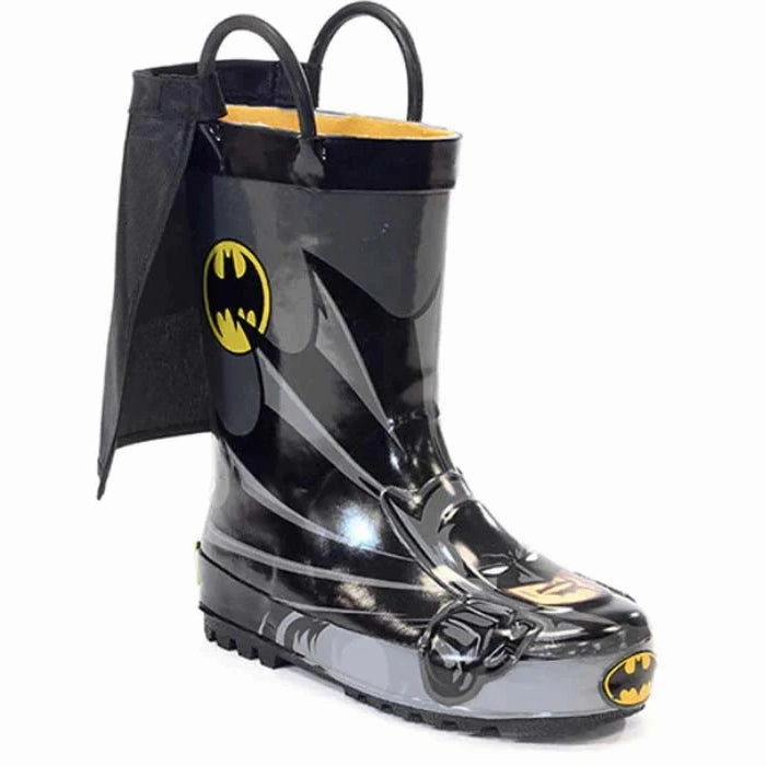 Big Boy Western Chief Batman Everlasting Rain Boot in Black Wood Heel Boots