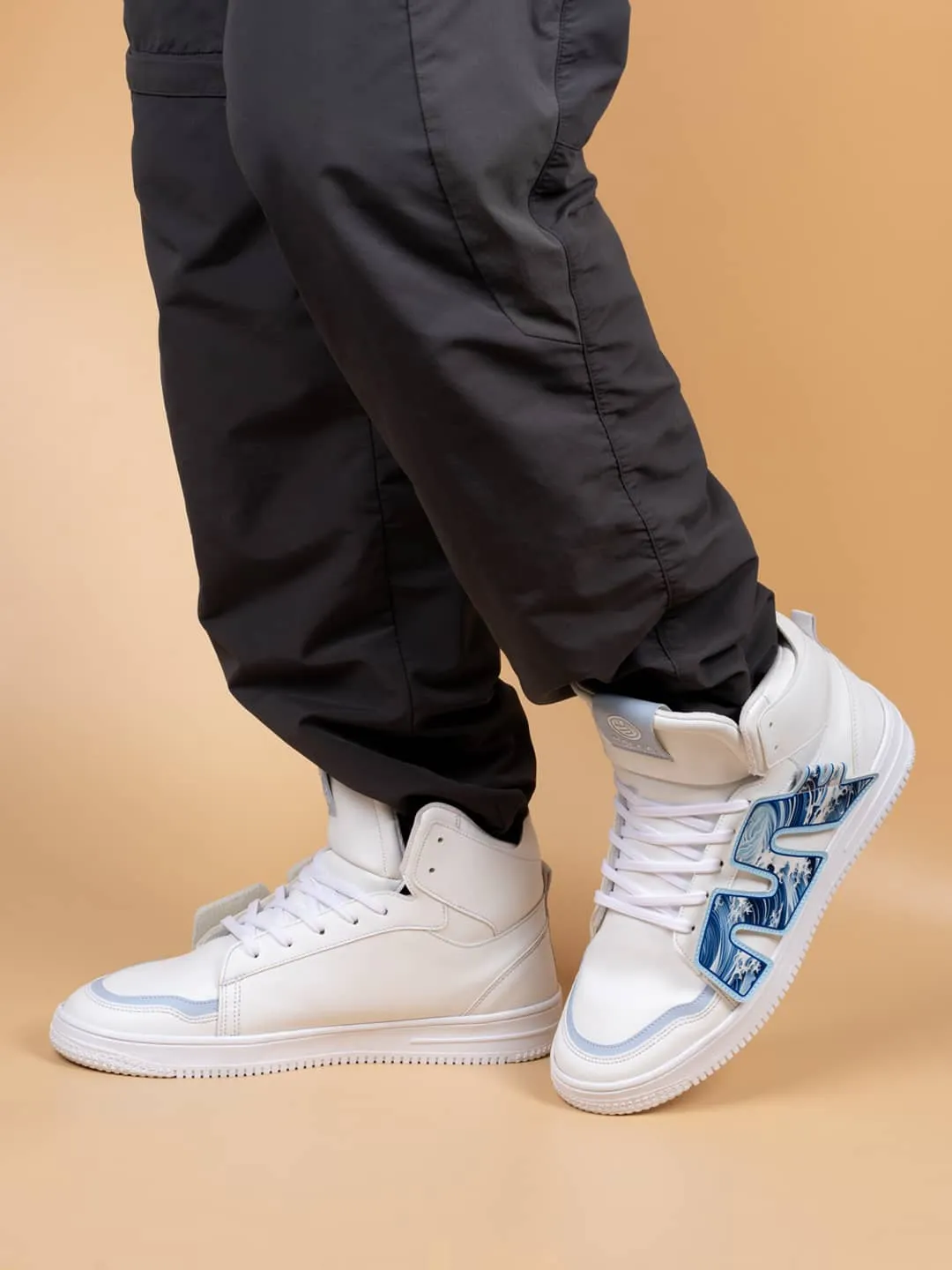 Casual Mary Jane Slip On Shoe Bacca Bucci High-Top PATCH-PLAY Men's Sneakers