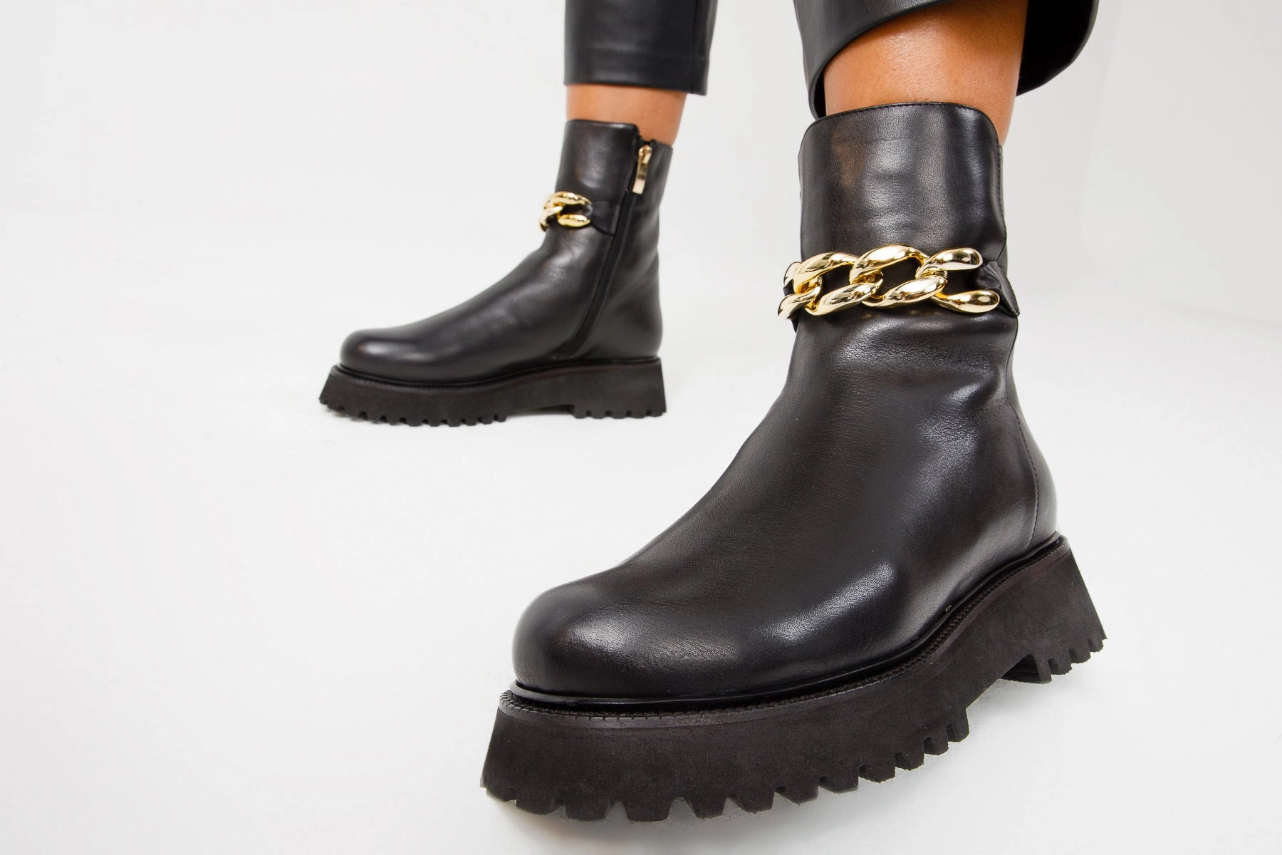 The Nassau Black Leather Ankle Women Boot Adorable Rain Boots