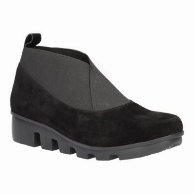 Hashree Leather Round Toe Bootie Paint Boots