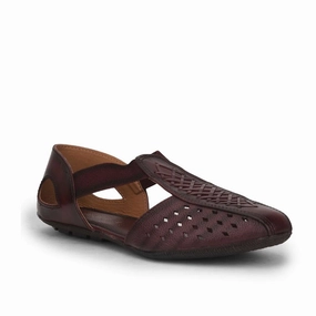 Sandals With Small Wedge Heel Healers Fashion Sandal For Ladies (Cherry) TLO-08 By Liberty