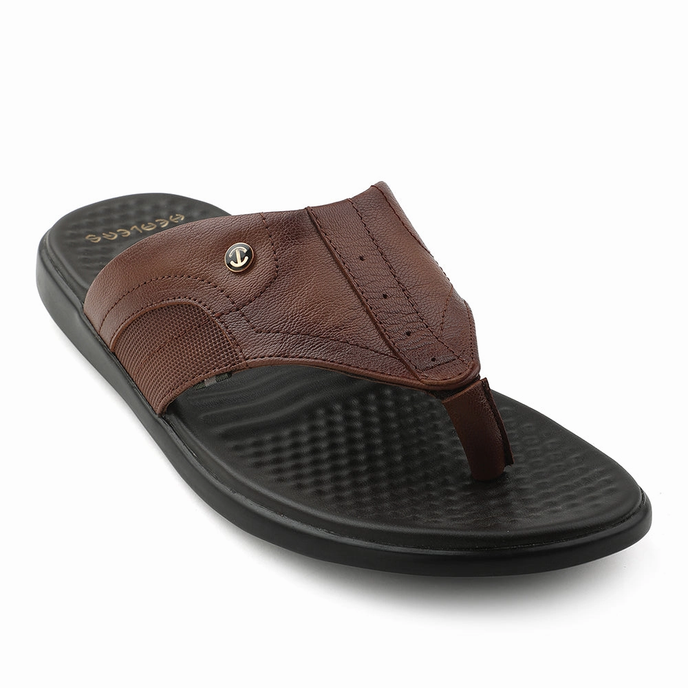 Slippers With Bear Healers Tan Casual Slipper For Men RELIEF-1 By Liberty