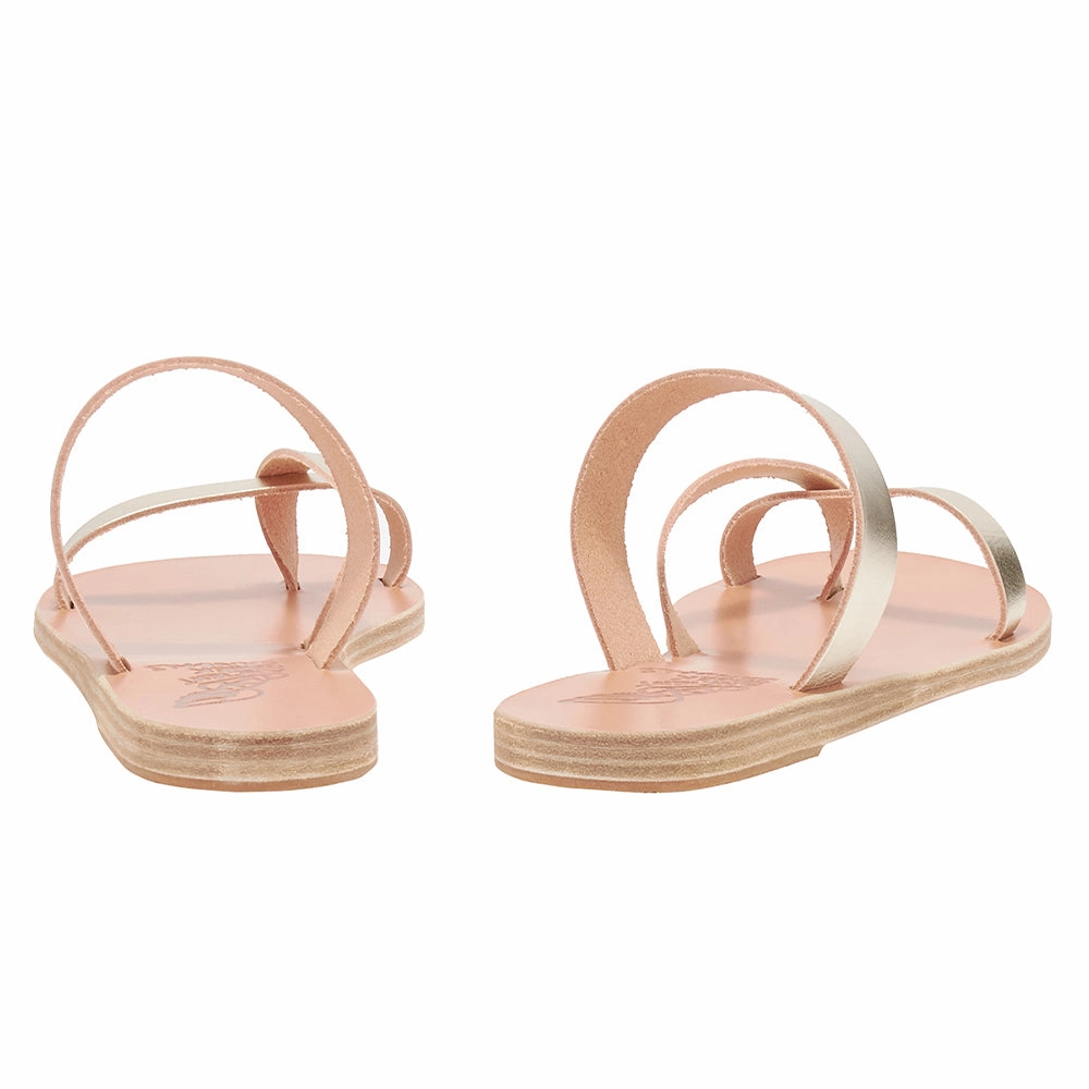 Daphnae Platinum Sandals Made In Italy
