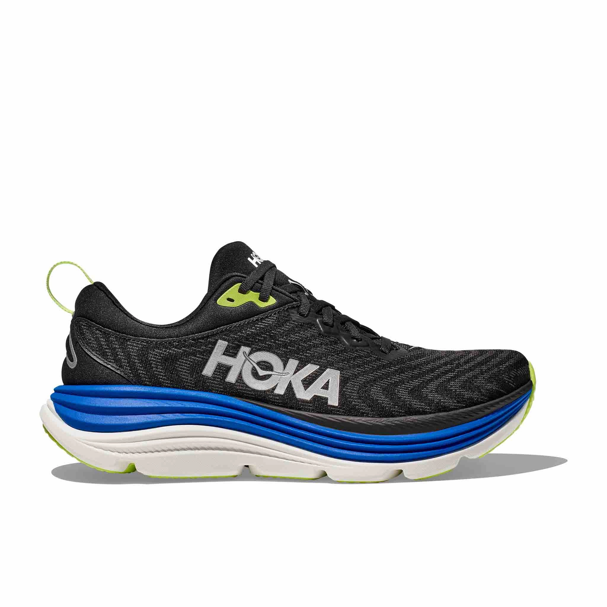 HOKA | Men's Gaviota 5 Running Shoes - Black/Electric Cobalt Coupon Code Shoes