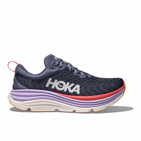 Shoes For Everyday Walking HOKA | Women's Gaviota 5 Running Shoes - Anchor/Grapefruit