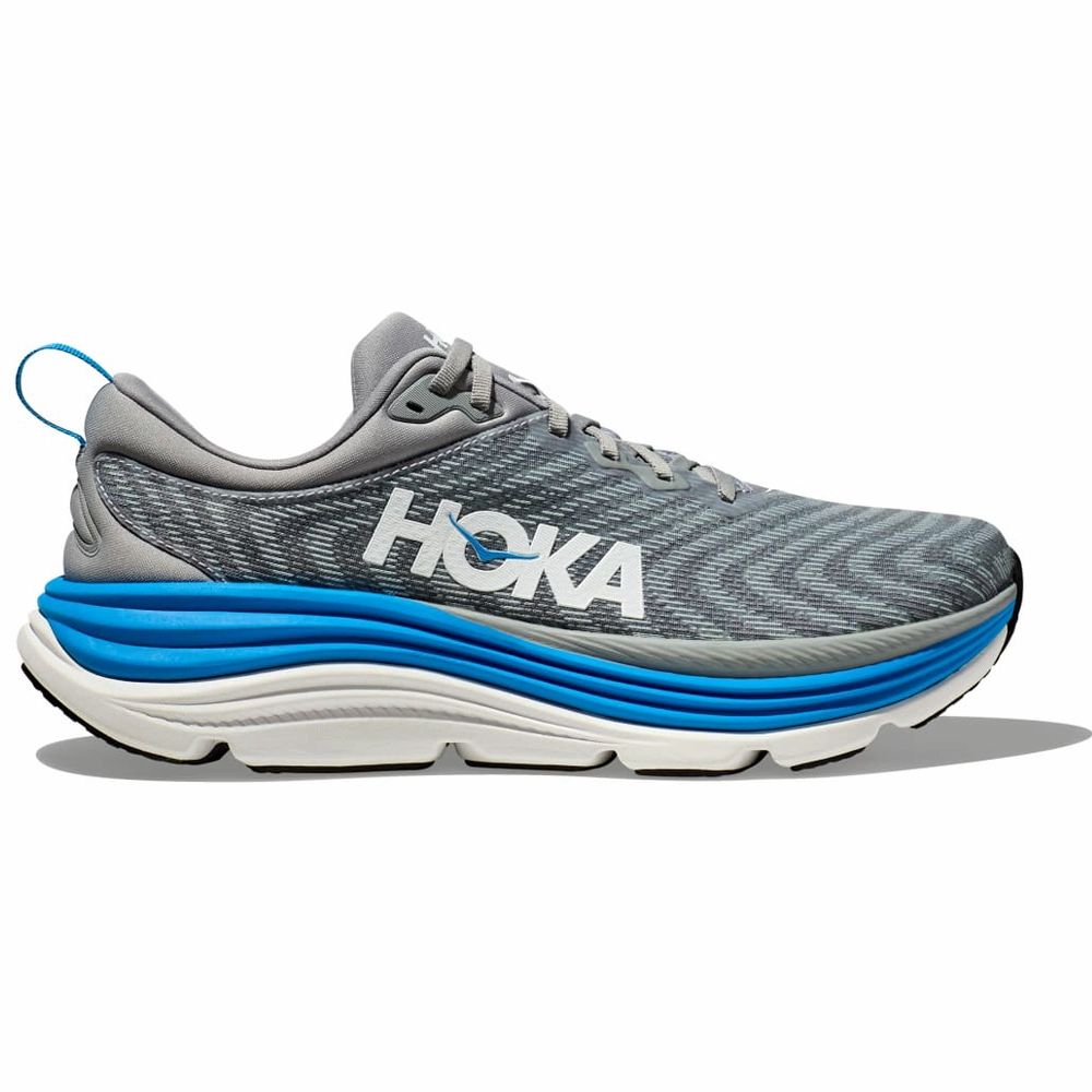 Hoka Gaviota 5 Limestone/Diva Blue Running Shoe (Men's) Green