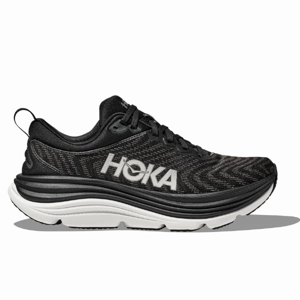 HOKA Men's Gaviota 5 (Medium Width) Black / White Mule Casual Shoes