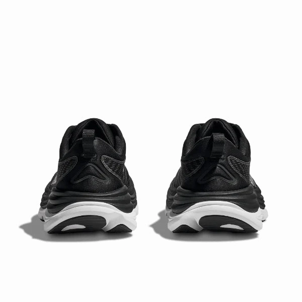 HOKA Men's Gaviota 5 (Medium Width) Black / White Ozelia Casual Shoes