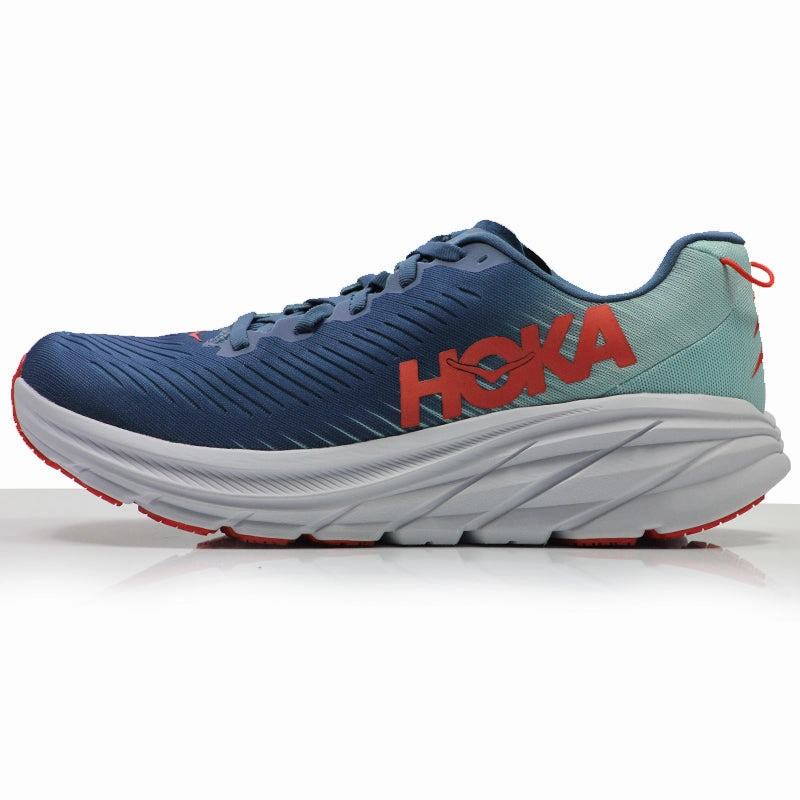 Hoka One One Rincon 3 Men's Running Shoe - Real Teal/Eggshell Blue Kuru Shoes Vs