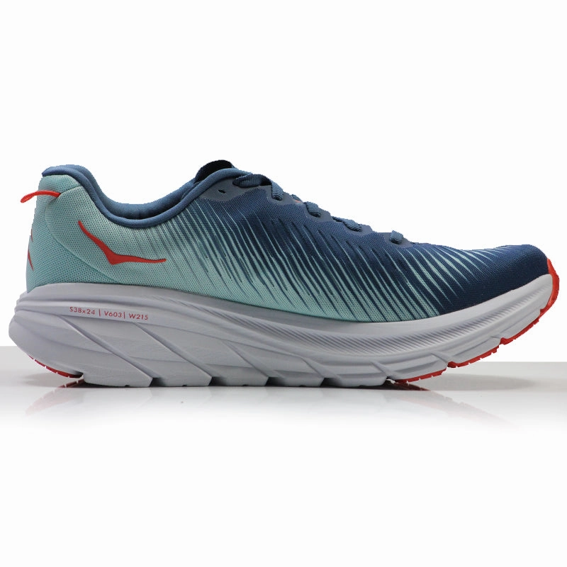 Shoes For Hammer Toes Hoka One One Rincon 3 Men's Running Shoe - Real Teal/Eggshell Blue