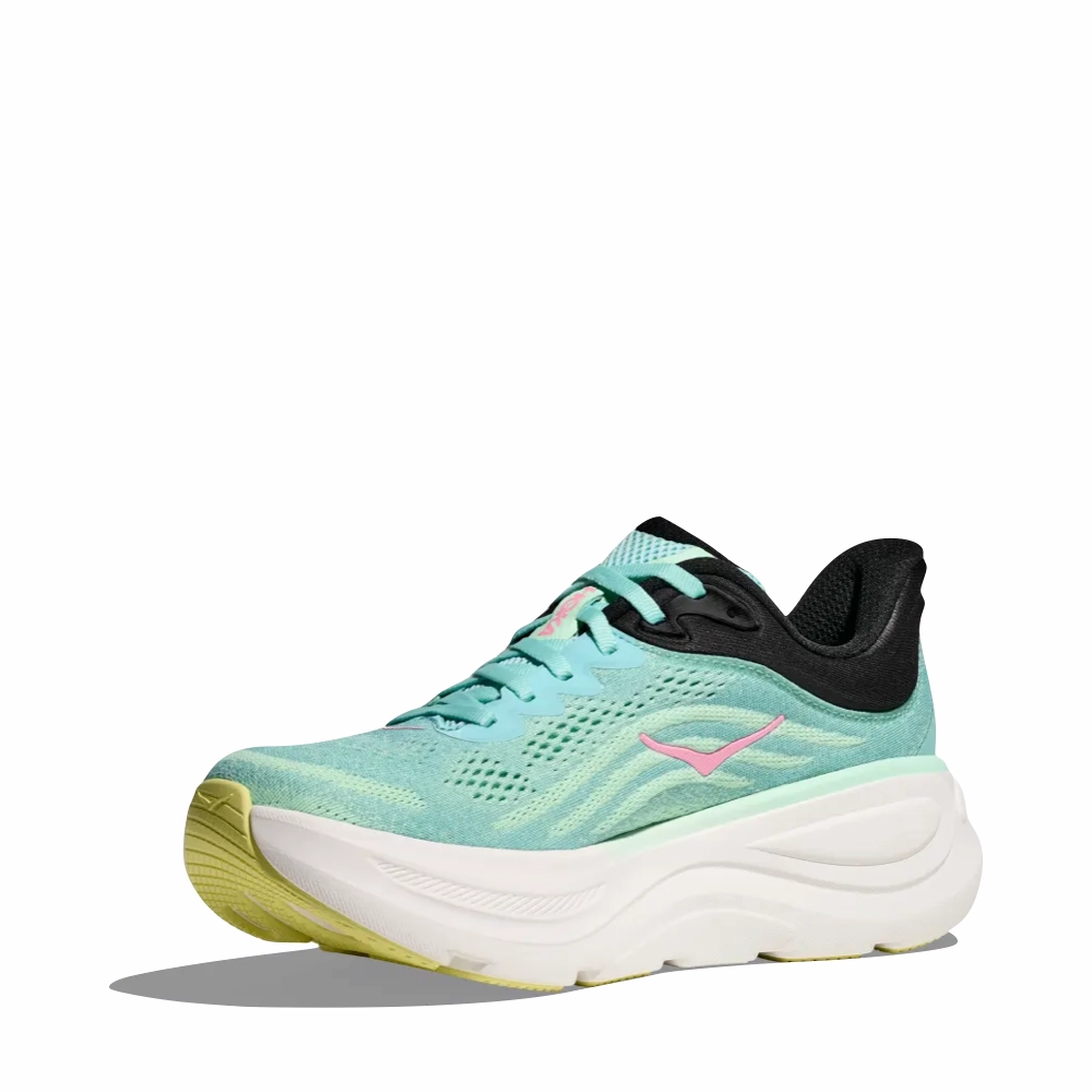 Hoka Women's Bondi 9 Sneaker in Blue Spark/Mint Fluorite Shoes Outfit