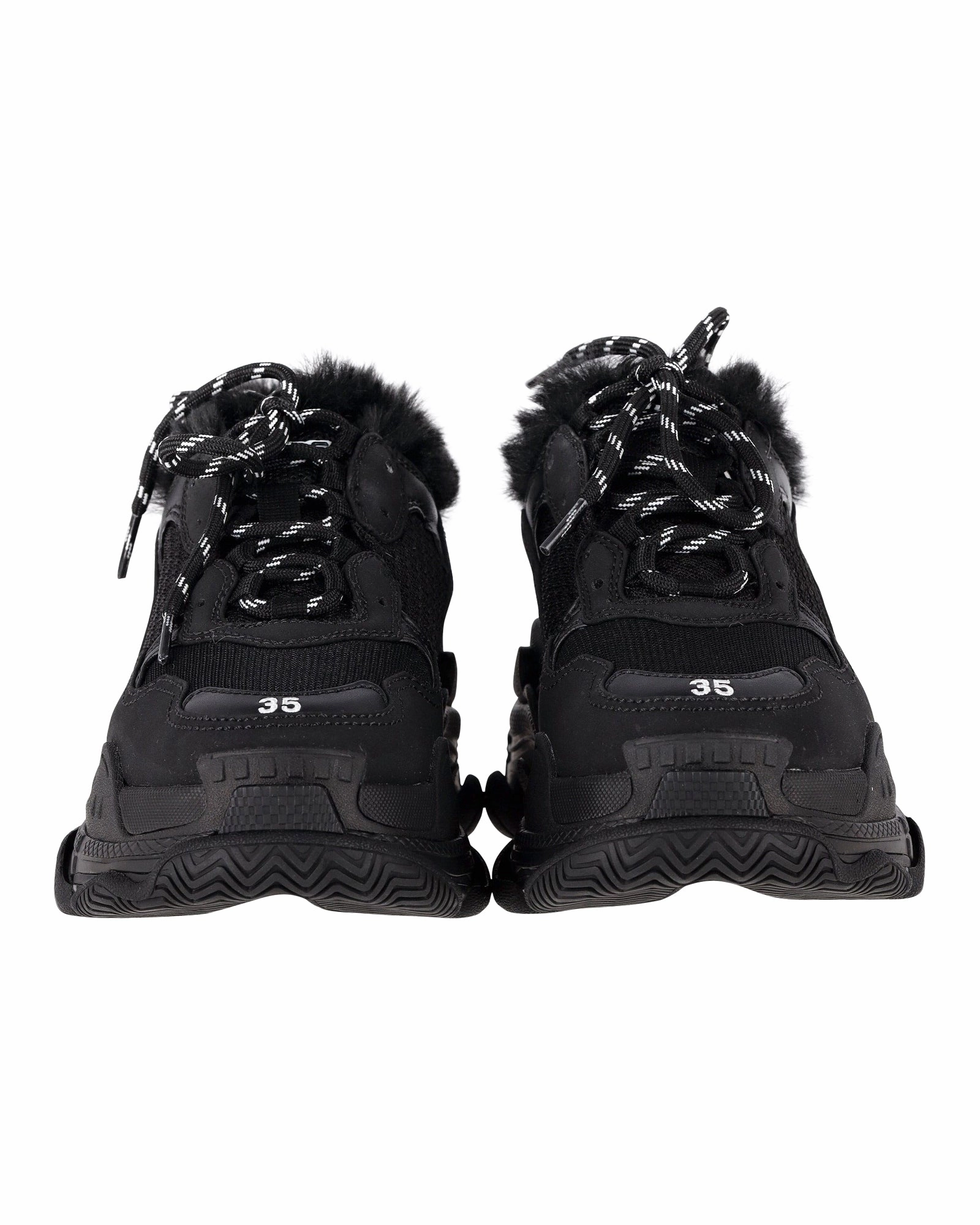 Balenciaga Triple S Sneakers in Black Polyester Sneakers In