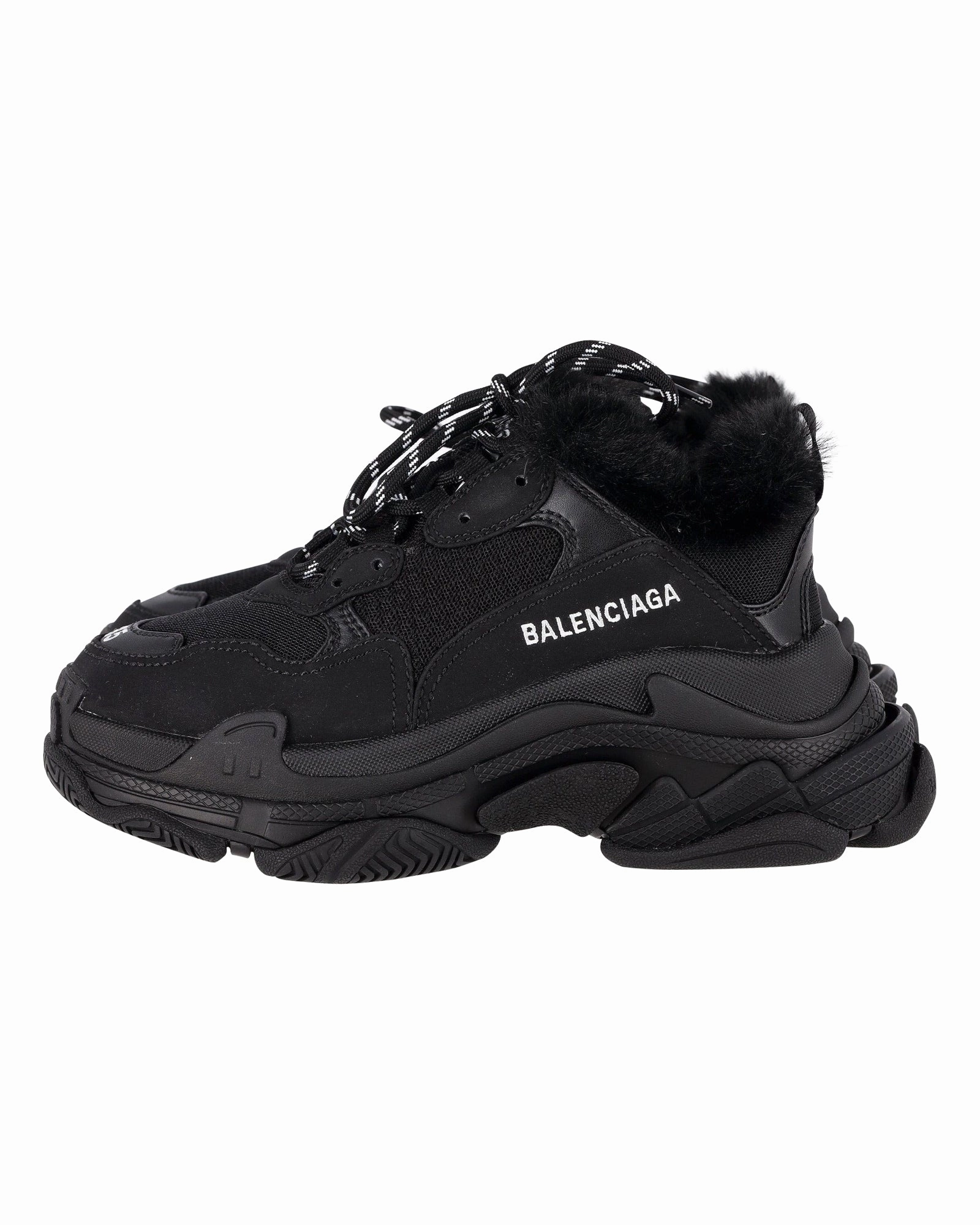 Balenciaga Triple S Sneakers in Black Polyester Lebron Sneakers