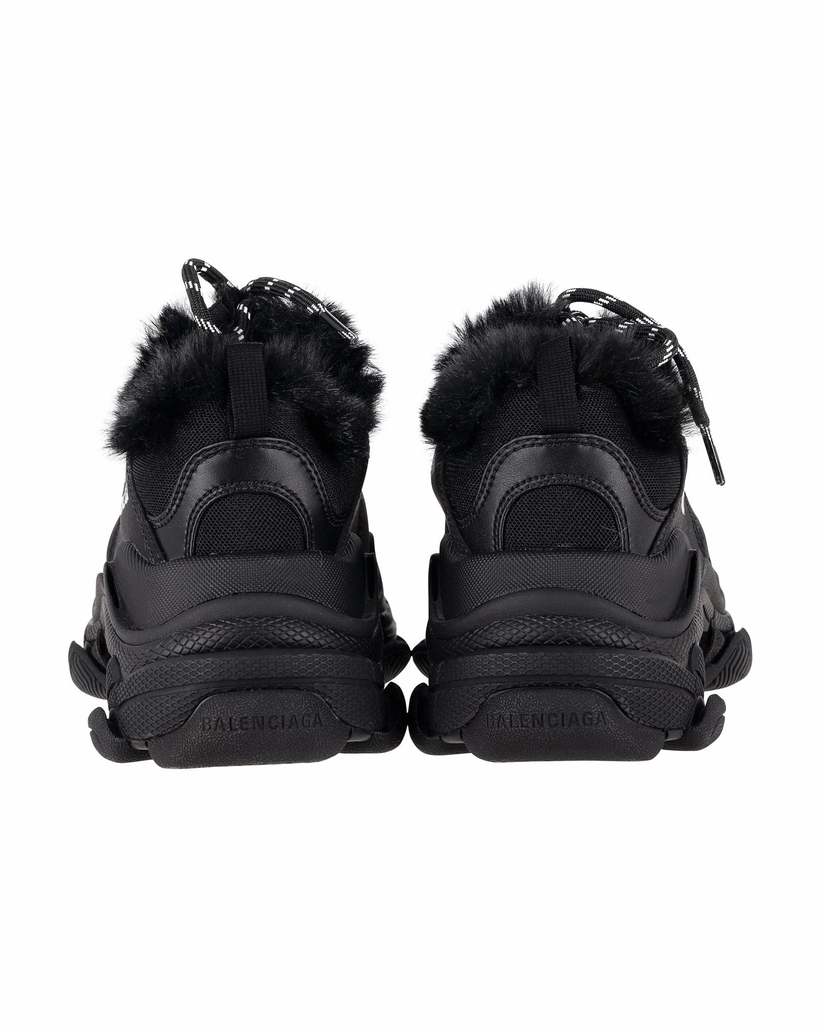 Balenciaga Triple S Sneakers in Black Polyester Cross Country Sneakers