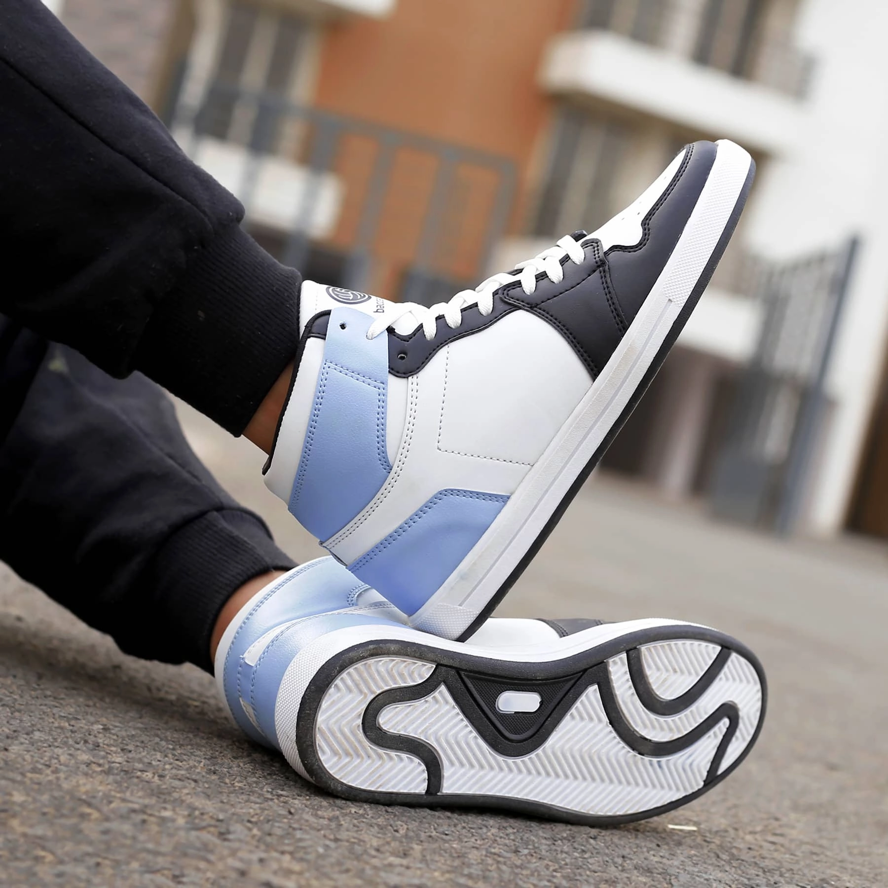 Bootcut Jeans Sneakers Bacca Bucci Boys or Girls Streetwear Flat Heel High-top Fashions Sneakers (Age : 8 Years to 12 Years)