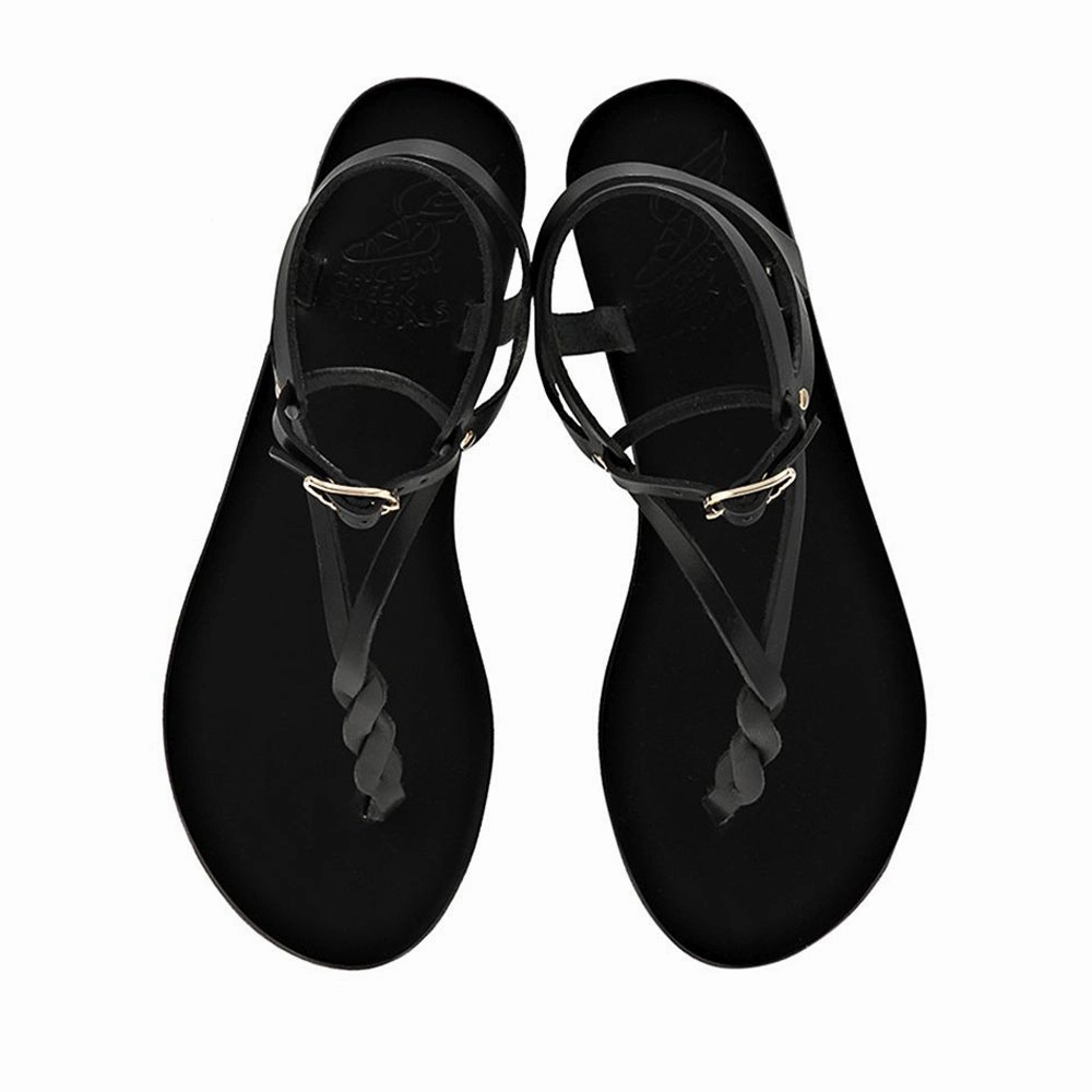 Ismene Black Sandals In Italy