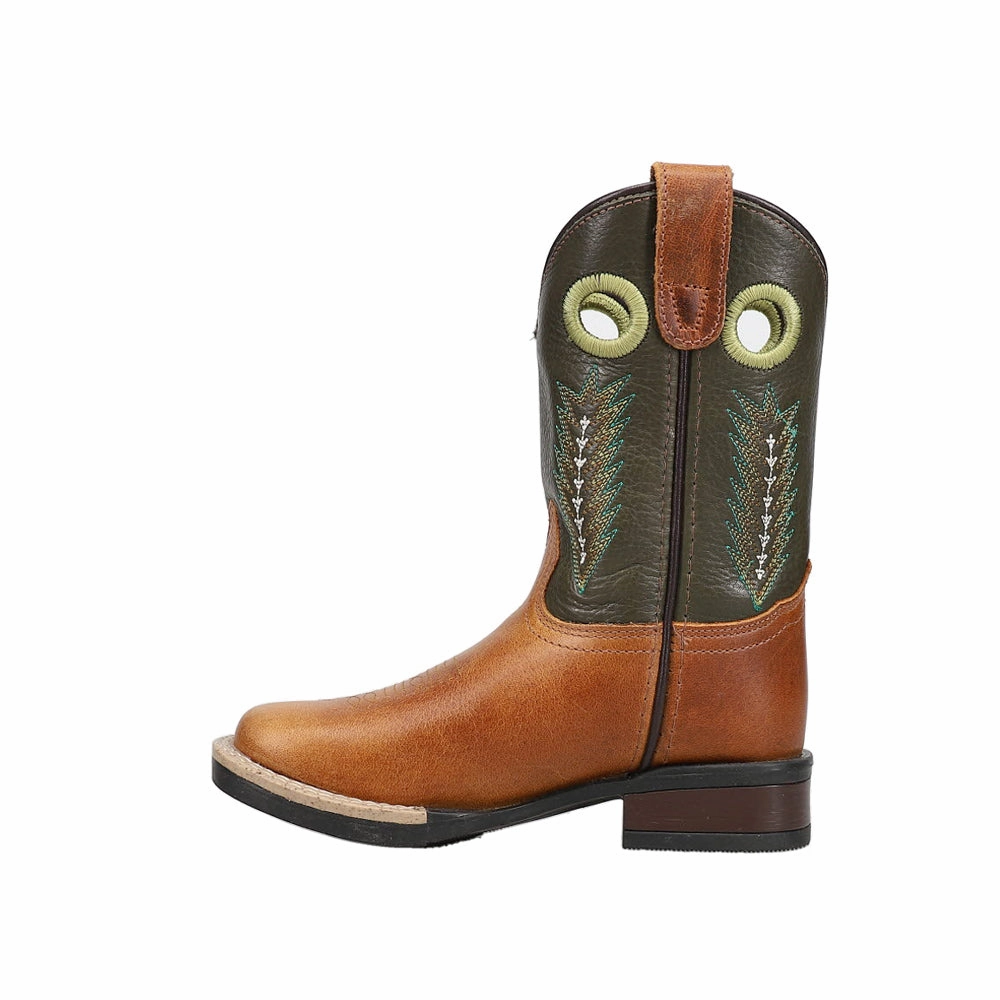 Boots Cowgirl James Embroidered Square Toe Cowboy Boots (Toddler-Little Kid)