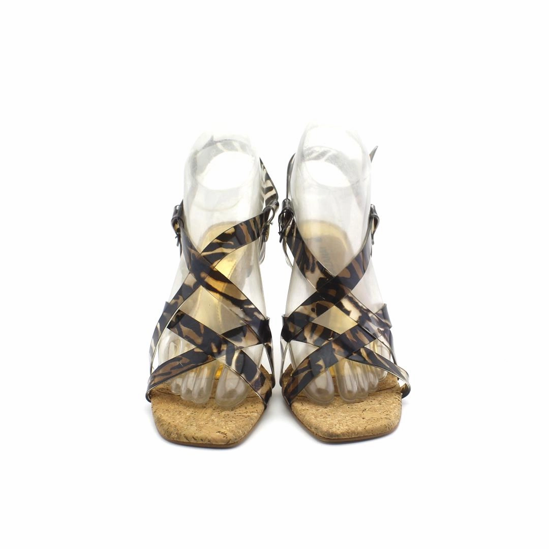 Wide Strappy High Heels JENNIFER LOPEZ .