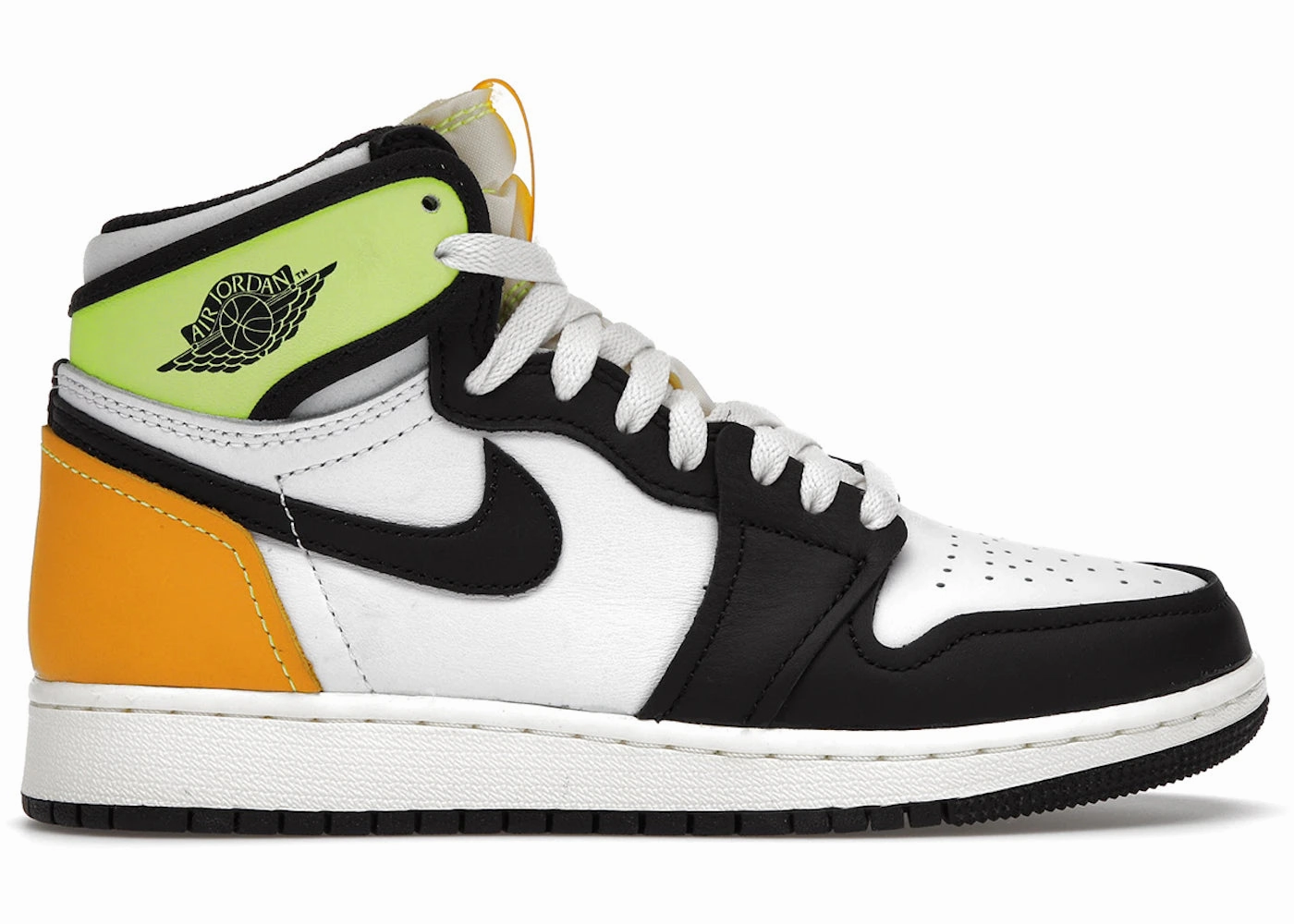 Jordan 1 Retro High White Black Volt University Gold (Gs) Shaq Sneakers Walmart
