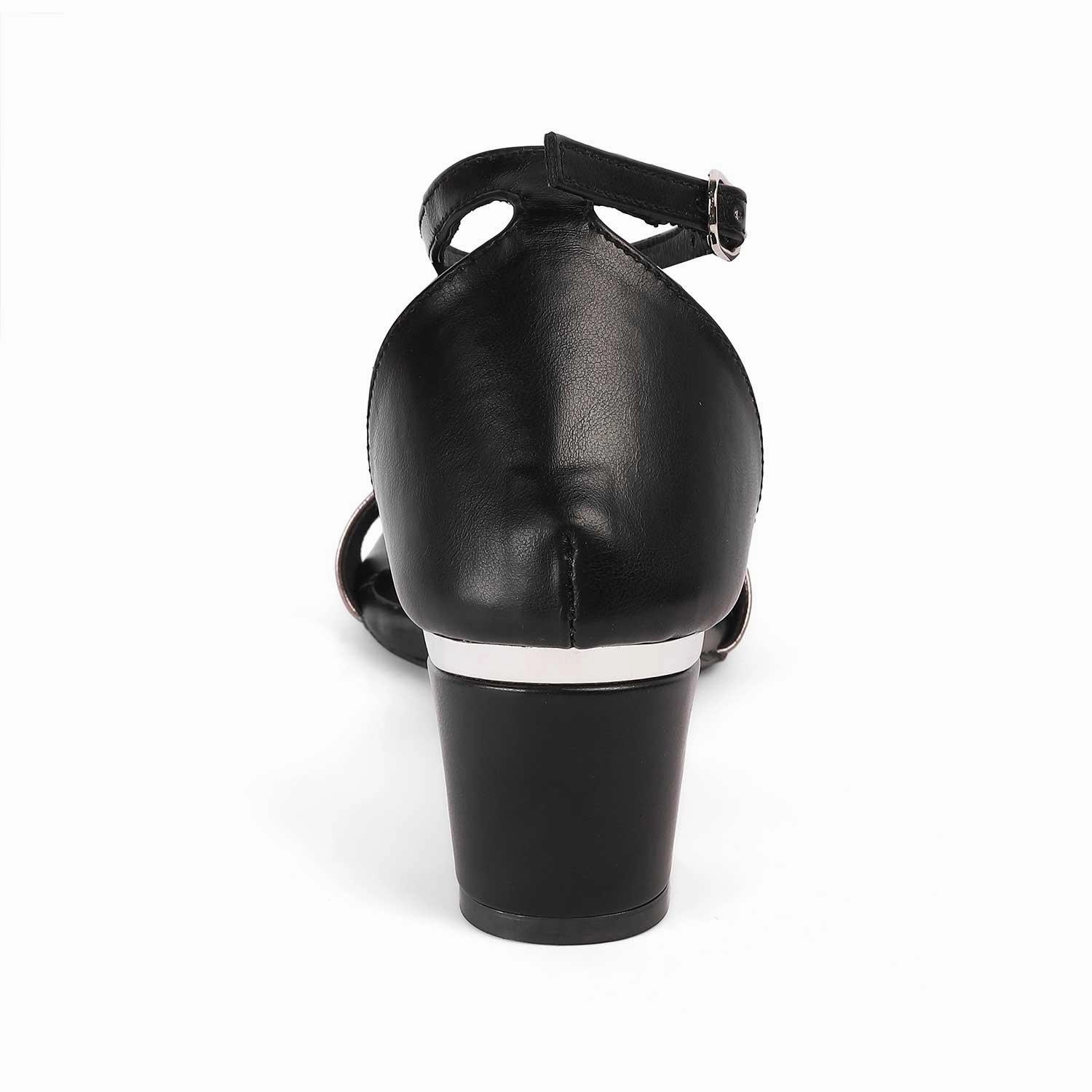 Tresmode Iglam Pewter Women's Dress Block Heel Sandals Spa Sandals