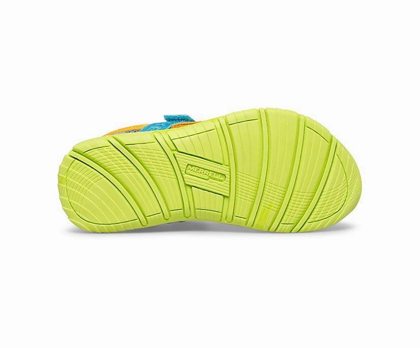 Kahuna Web Grey Logo Multi 11c-5y Double Wide Width Sandals