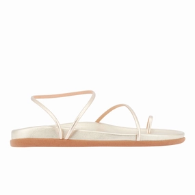 Kansiz Footbed Platinum Tabi Leather Sandals