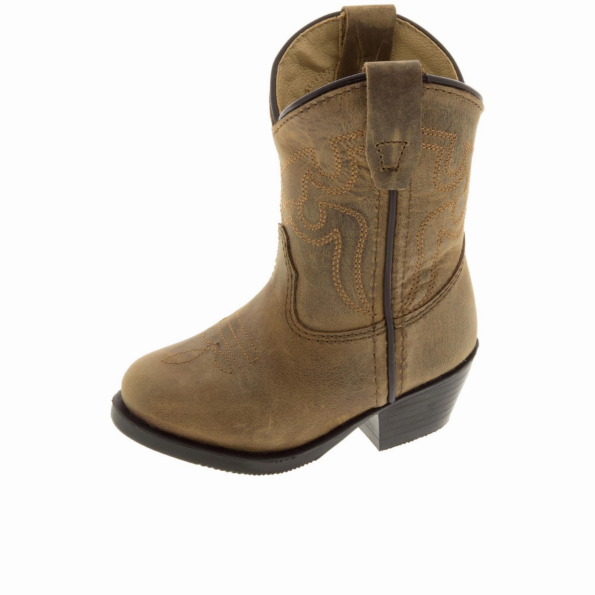 Smoky Mountain Boots Toddlers Denver Western Brown Oil Distress Flat Cowgirl Boots