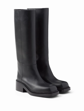 Thigh High Boots No Heel knee-high 55mm leather boots
