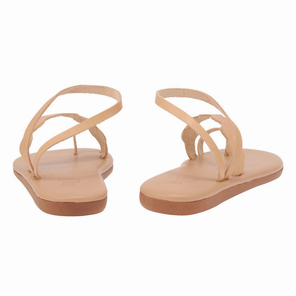 Comfortable Kitten Heel Sandals Koralia Natural