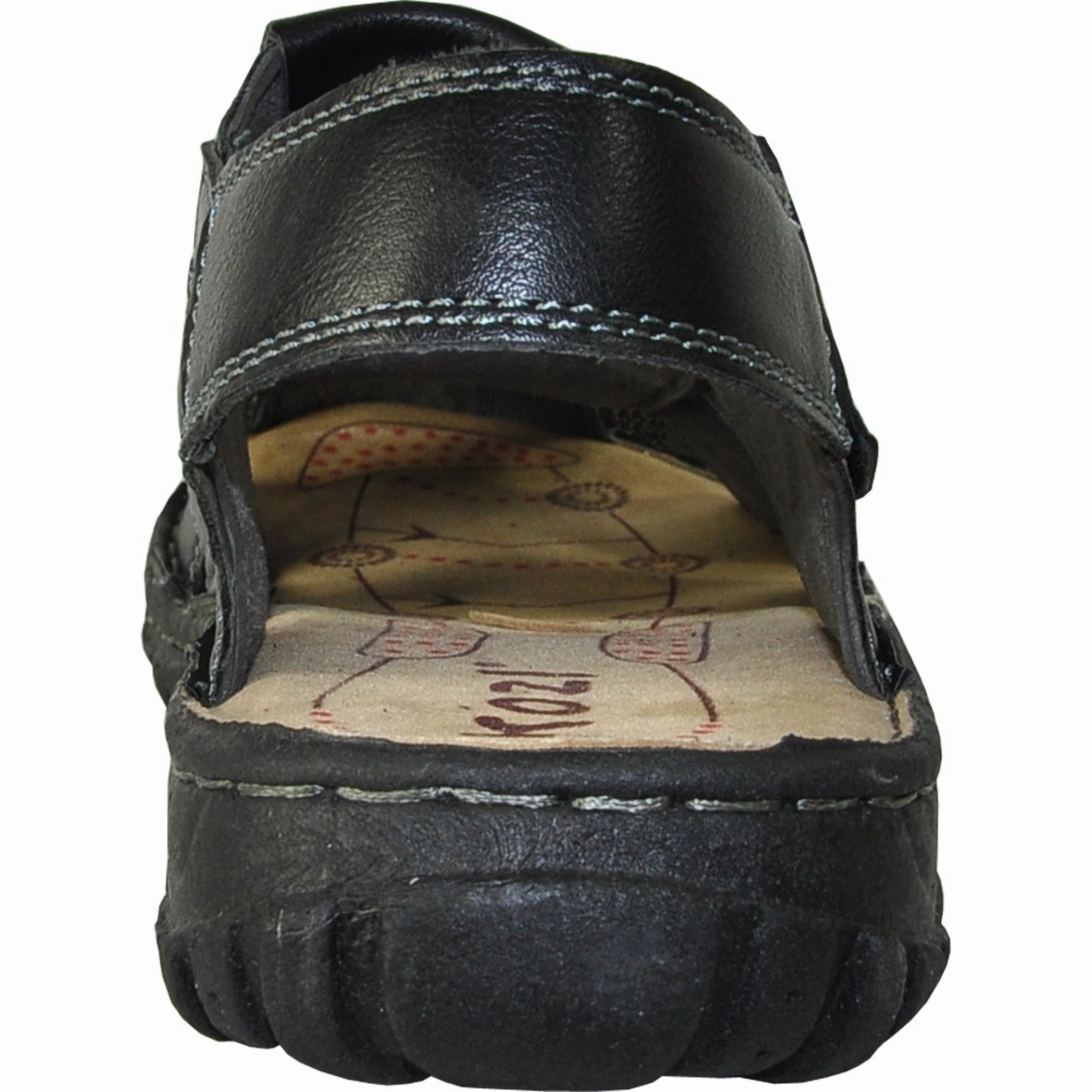 Flat Ankle Strap Sandals KOZI Men Sandal LOCUS-81 Black