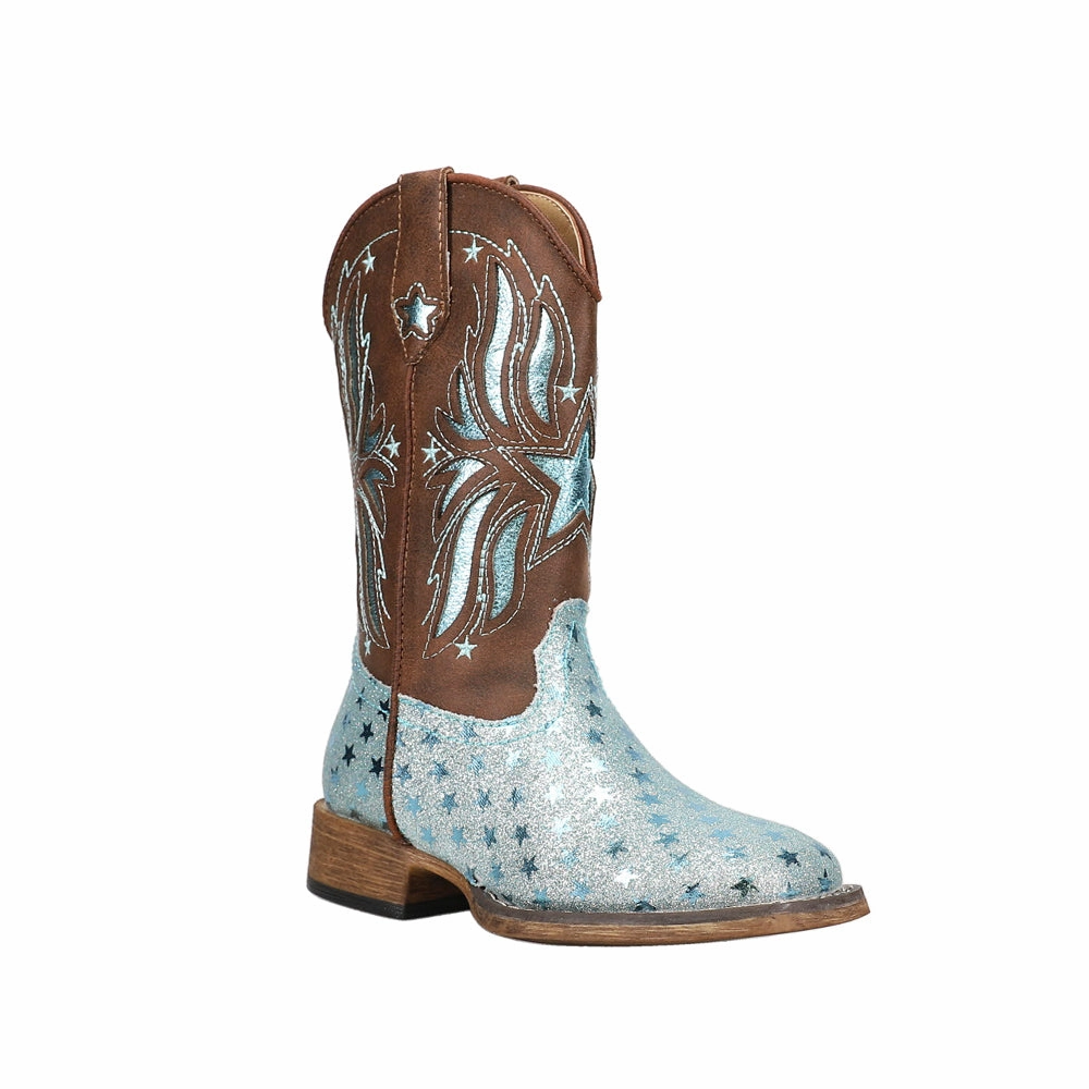 Boots To Wear With A Kilt Starlet Tooled Inlay Square Toe Cowboy Boots (Little Kid)