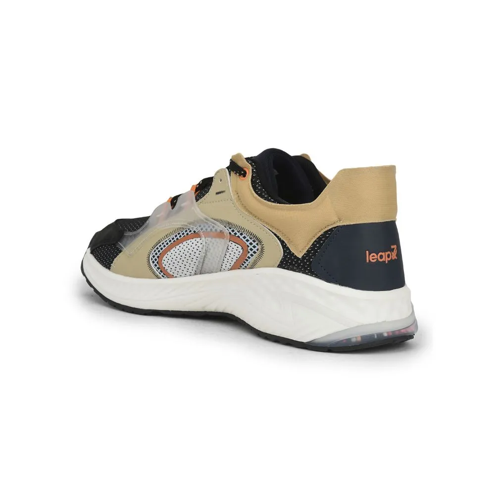 Best Shoes For Running Outside Leap7x Black Sports Lacing Running Shoes For Men SNOOKER By Liberty