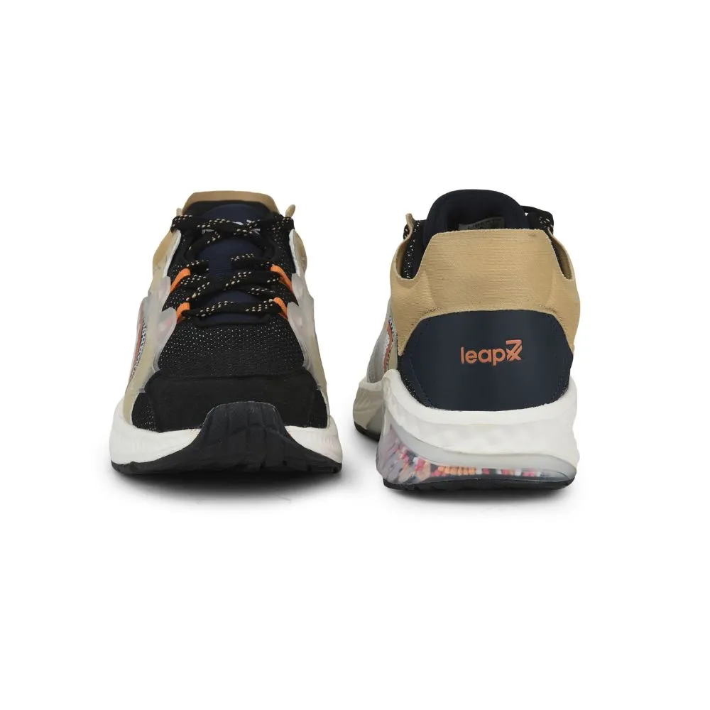 Road Running Vs Trail Running Shoes Leap7x Black Sports Lacing Running Shoes For Men SNOOKER By Liberty