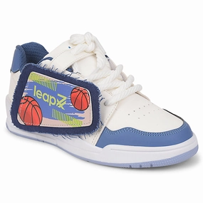 Leap7x Blue Casual Lacing Sneakers For Kids ENVY-2 By Liberty Sneakers For High Arches