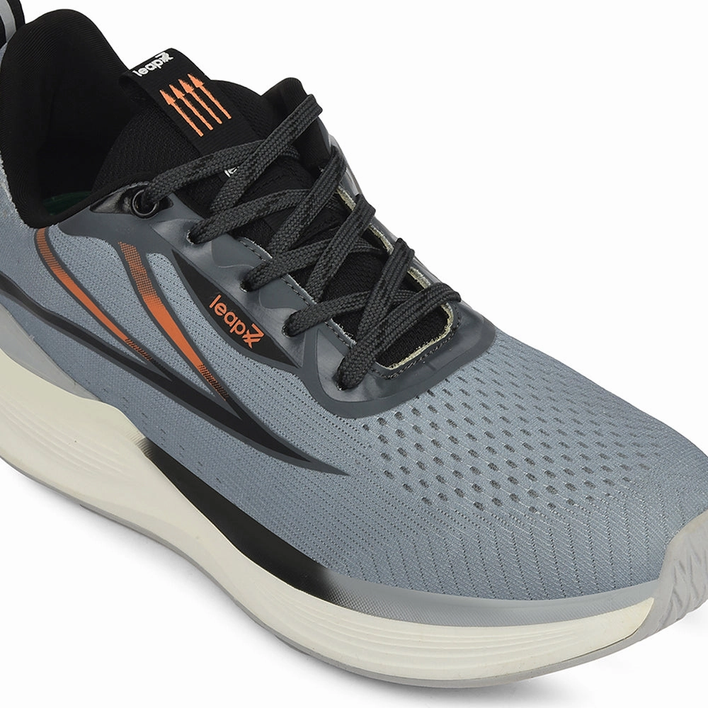 Leap7x Grey Sports Lacing Running Shoes For Men DARIO By Liberty Cross Training Shoes Vs Running Shoes