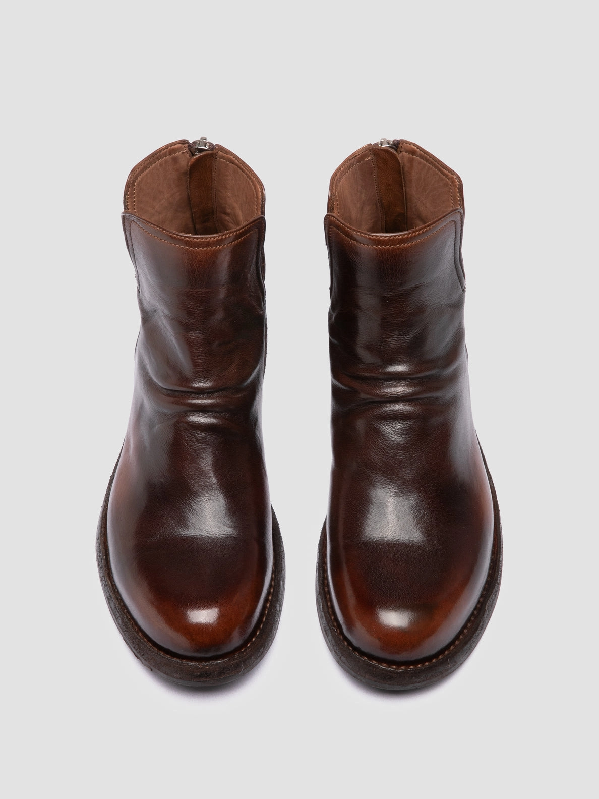 Lightweight Work Boots Waterproof LEGRAND 169 - Brown Leather Zipped Boots