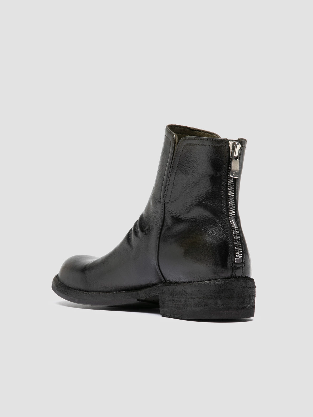 Alexander Mcqueen Boots LEGRAND 169 - Dark Green Leather Zipped Boots