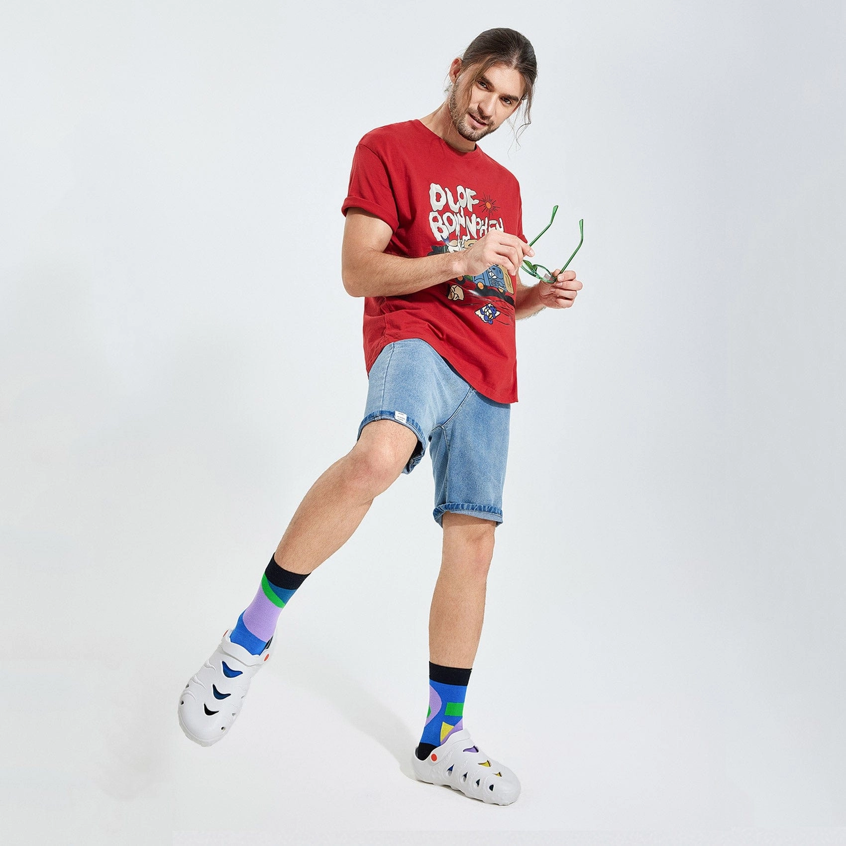 Bright-Moon White Octopus I Men High Heel Sandals Strappy