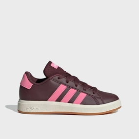 Adidas Youth Grand Court 2.0 Sneakers Burgundy Animal Print Slip On Sneakers