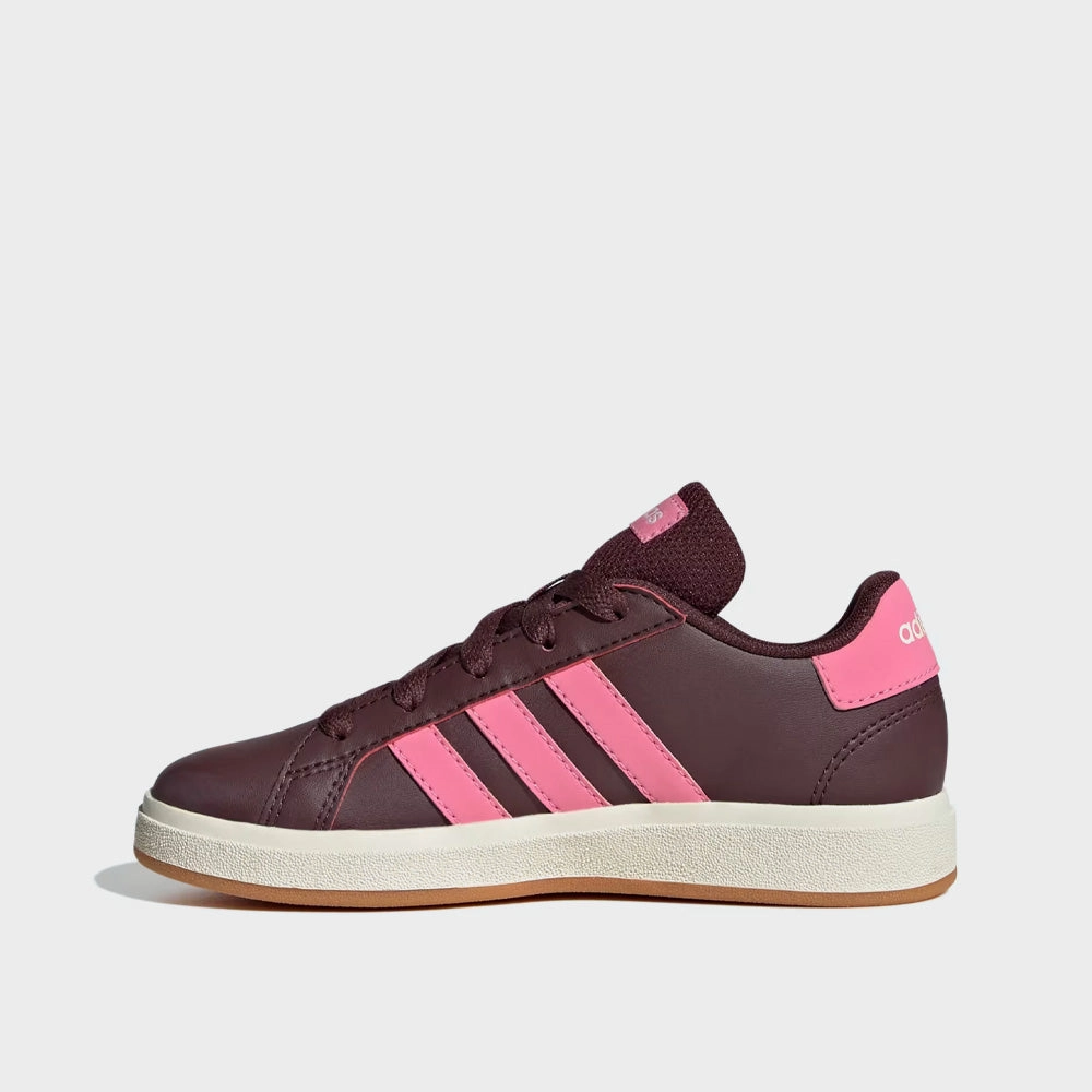 Comfy Slip On Sneakers Adidas Youth Grand Court 2.0 Sneakers Burgundy