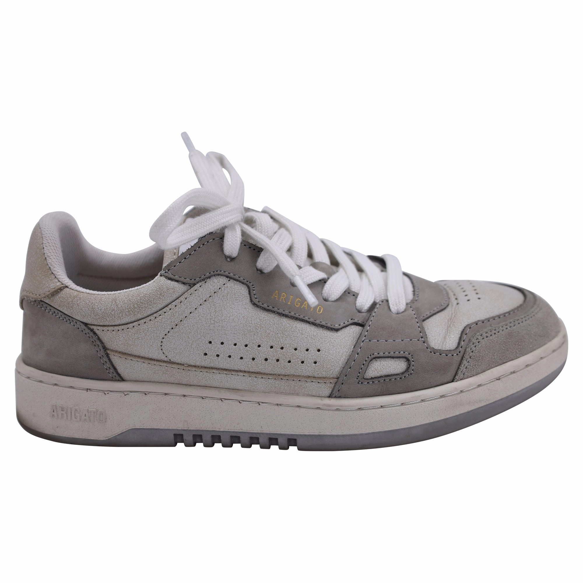 614 Sneakers Axel Arigato Dice Lo Nubuck-Trimmed Sneakers in Grey Leather