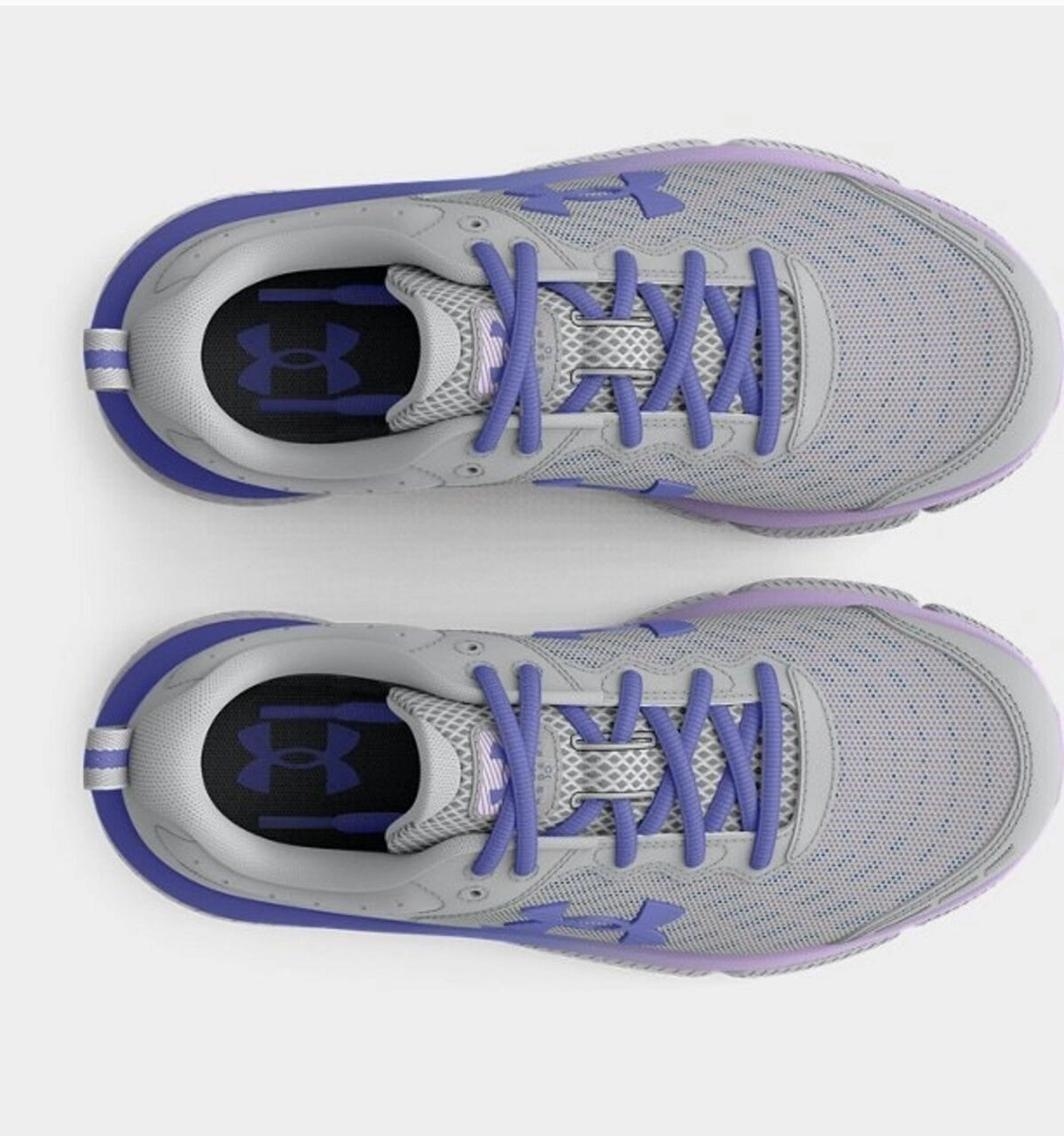 Studded Sneakers Under Armour Assert 3026189-100 Sneakers Kids Gray Running Shoes JOBB765