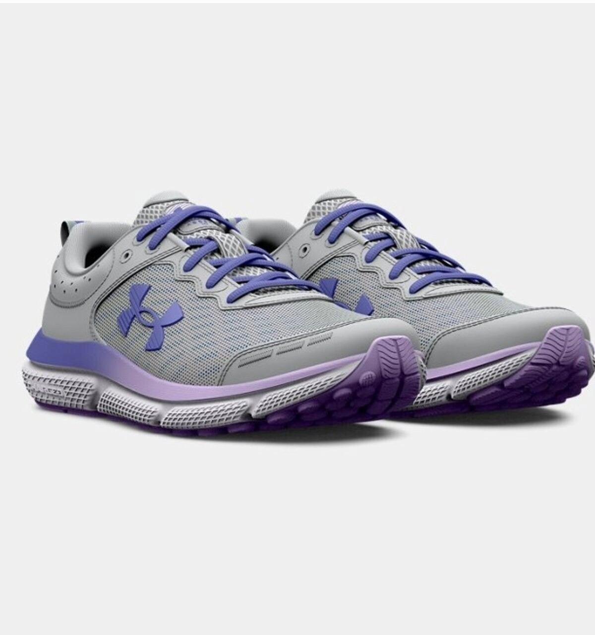 Grey Sneakers Under Armour Assert 3026189-100 Sneakers Kids Gray Running Shoes JOBB765