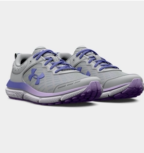 High-top Platform Sneakers Under Armour Assert 3026189-100 Sneakers Kids Gray Running Shoes JOBB765