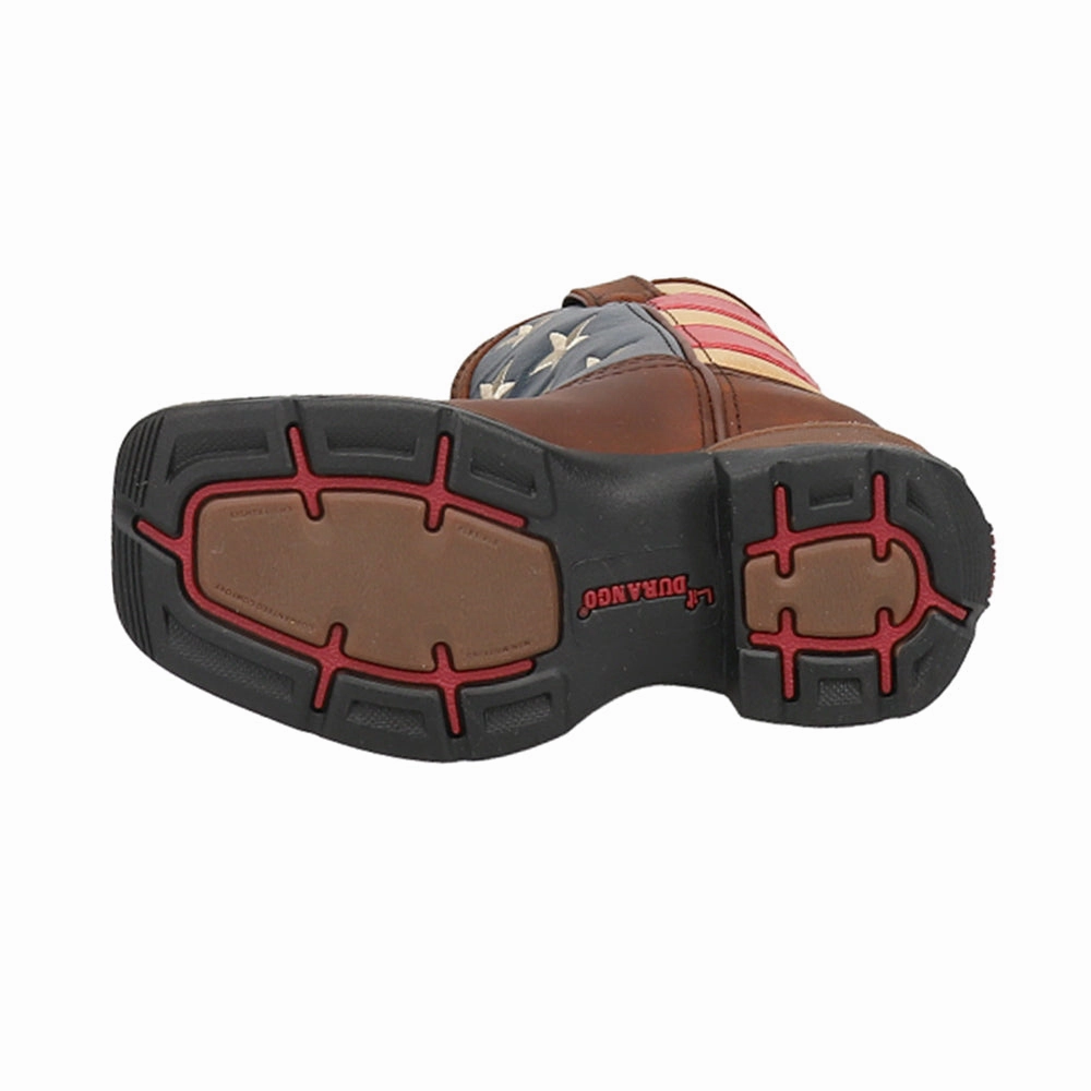 Lil' Rebel Patriotic Flag Cowboy Square Toe Boots (Toddler-Big Kid) Ariat Tall Boots