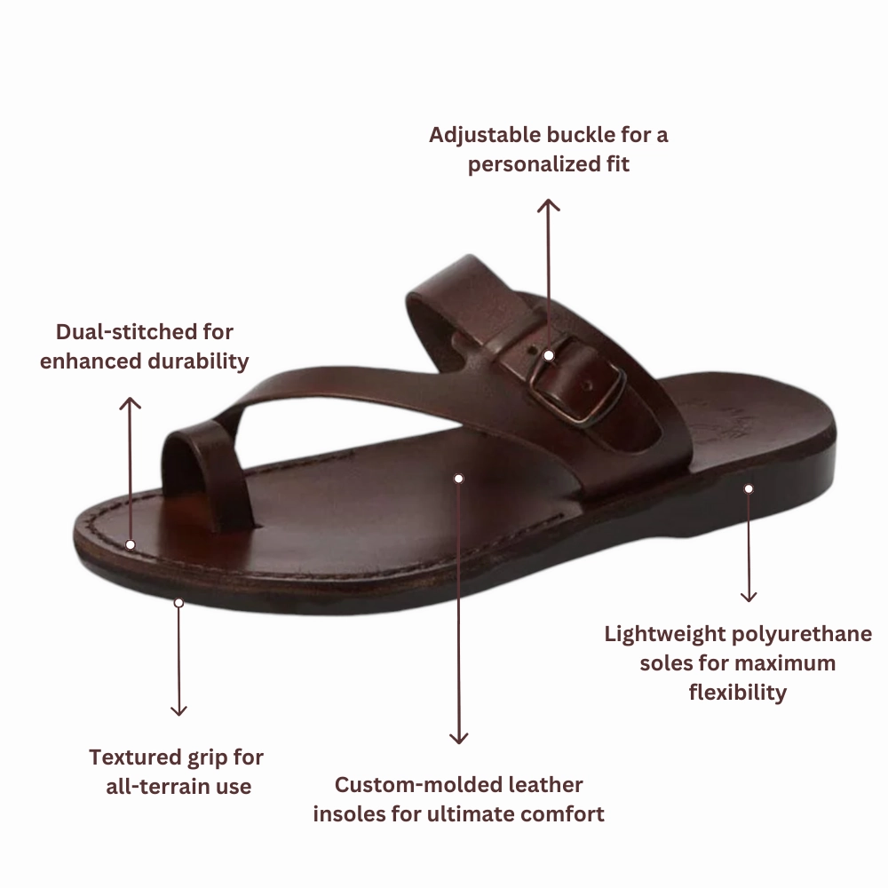 Sandals Church Riverside Ca Abner - Leather Metal Buckle Sandal | Brown