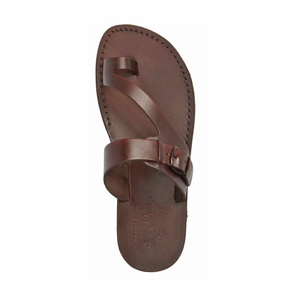 Sandals With Arches Abner - Leather Metal Buckle Sandal | Brown