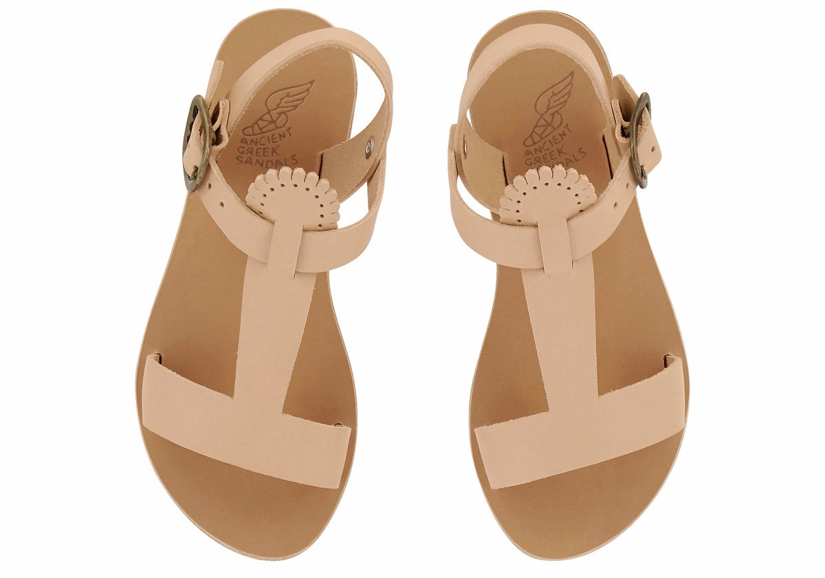 Small Heeled Sandals Little Amber Soft Natural